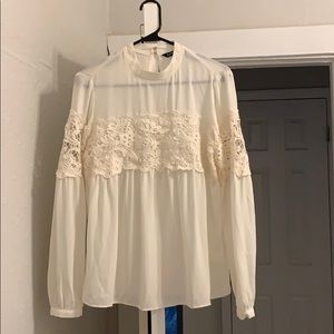 Express Boho-chic Top in ivory